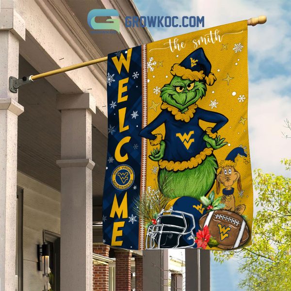 West Virginia Mountaineers NCAA Grinch Football Welcome Christmas House Garden Flag