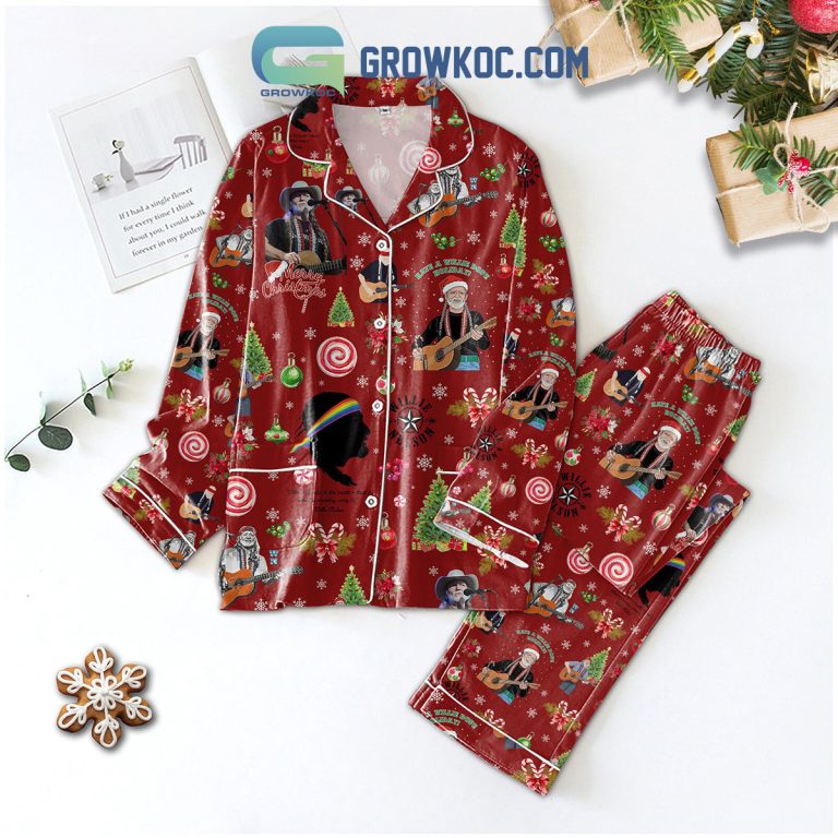 Willie Nelson Have A Willie Dope Holiday Pajamas Set - Growkoc