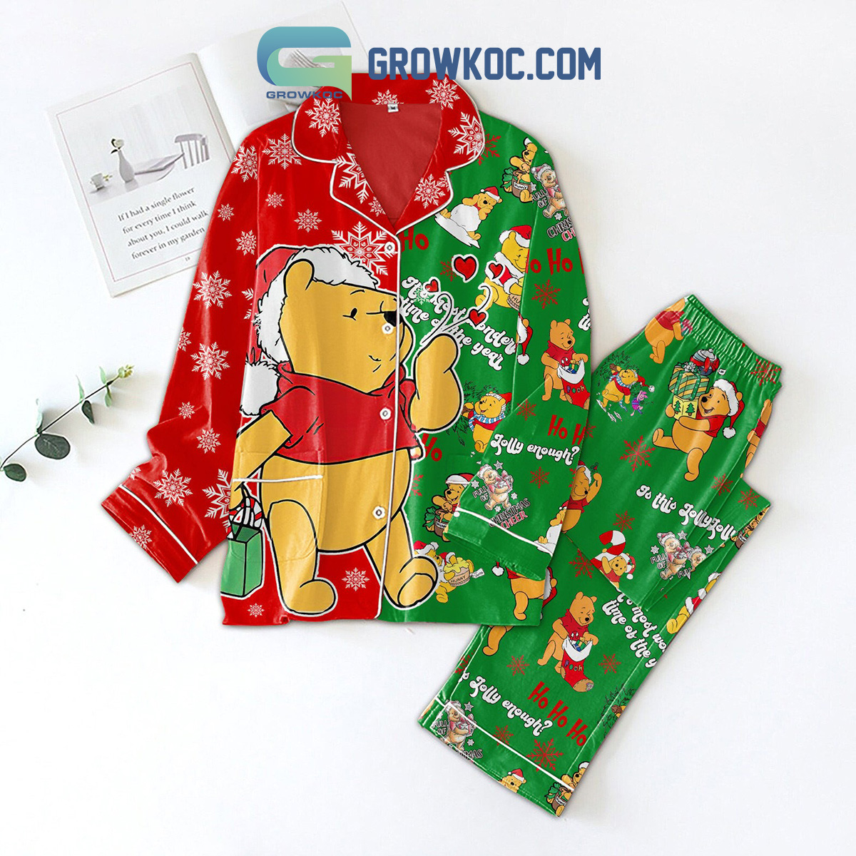 Winnie The Pooh It's Most Wonderful Time Of The Year Pajamas Set