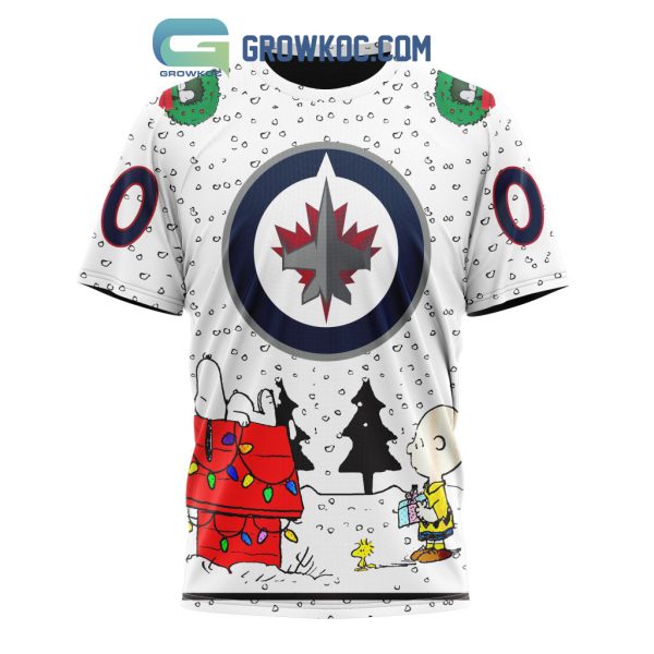 Winnipeg Jets NHL Mix Snoopy Peanuts Christmas Personalized Hoodie T Shirt