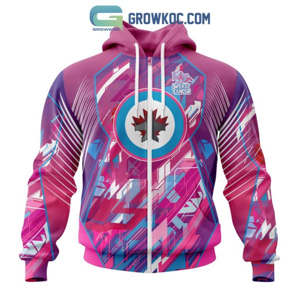 Winnipeg Jets NHL Special Design I Pink I Can! Fearless Again Breast Cancer Hoodie T Shirt