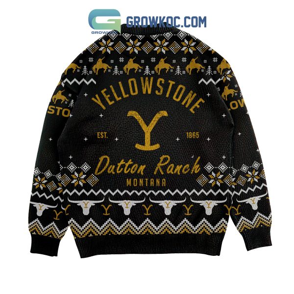 Yellowstone Est 1865 Dutton Ranch Montana Christmas Ugly Sweater