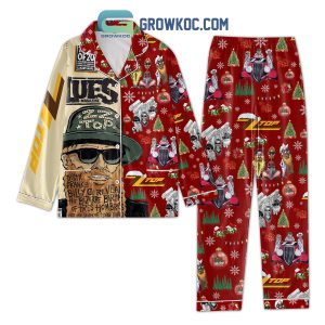 ZZ Top America Rock Band Billy Gibbons Dusty Hill Frank Beard Christmas Silk Pajamas Set