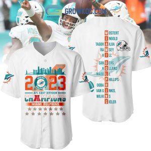 2023 AFC Champions Miami Dolphins Baseball Jersey