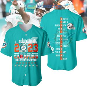 2023 AFC Champions Miami Dolphins Baseball Jersey