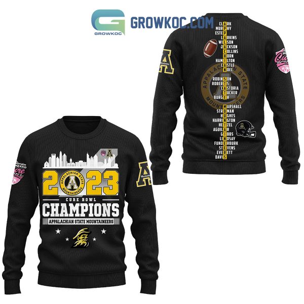 2023 Appalachian State Mountaineers Champions Black Version Hoodie Shirts