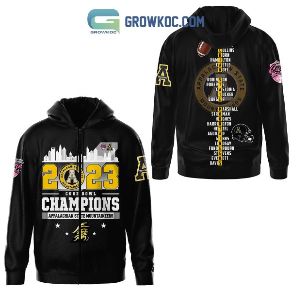 2023 Appalachian State Mountaineers Champions Black Version Hoodie Shirts