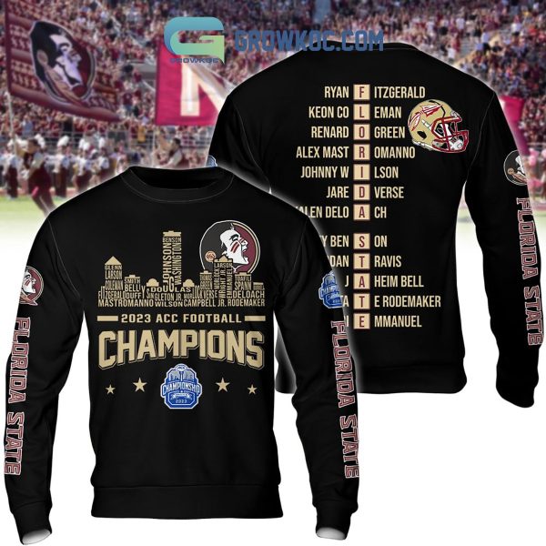 2023 Florida State Seminoles ACC Football Champions Black Design Hoodie Shirts