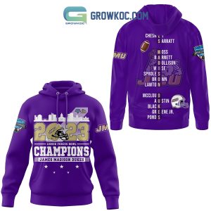 2023 James Madison Dukes Champions Armed Force Bowl Hoodie Shirt Purple