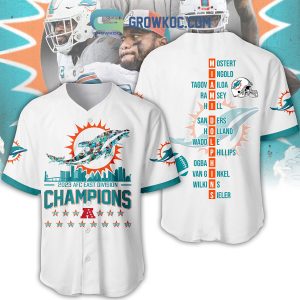 2023 Miami Dolphins AFC Champions Baseball Jersey