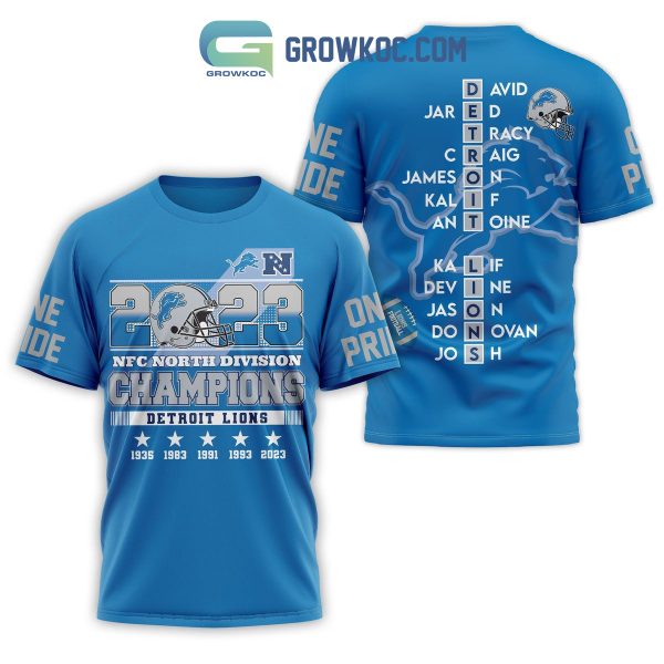 2023 NFC Champions Detroit Lions Blue Design Hoodie T Shirt
