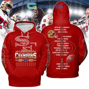 2023 NFC West Divison Champions San Francisco 49ers Calligraphy Hoodie Shirts