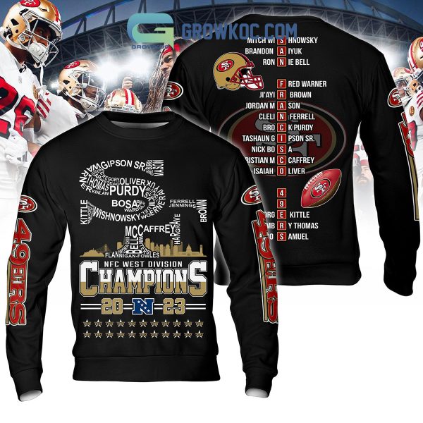 2023 NFC West Divison Champions San Francisco 49ers Calligraphy Hoodie Shirts