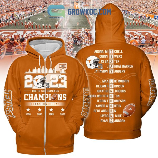 2023 Texas Longhorns Big 12 City Horizon Orange Design Hoodie Shirts
