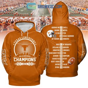 2023 Texas Longhorns Big 12 Conference Champions Orange Design Hoodie Shirts