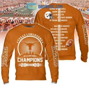 2023 Texas Longhorns Big 12 Conference Champions Orange Design Hoodie Shirts