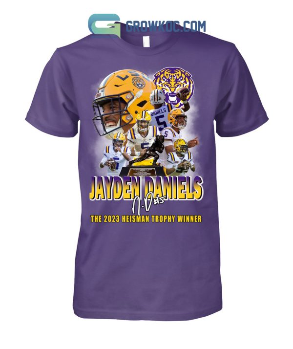 2023 The Heisman Trophy Winner Jayden Daniels LSU Tigers T-Shirt