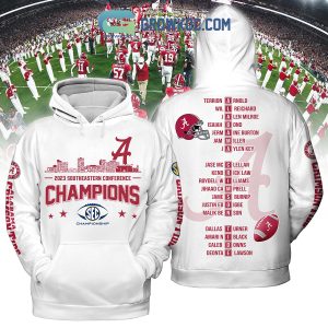 Alabama Crimson Tide 2023 SEC Championship City Horizon Hoodie Shirts White Version