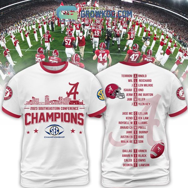 Alabama Crimson Tide 2023 SEC Championship City Horizon Hoodie Shirts White Version