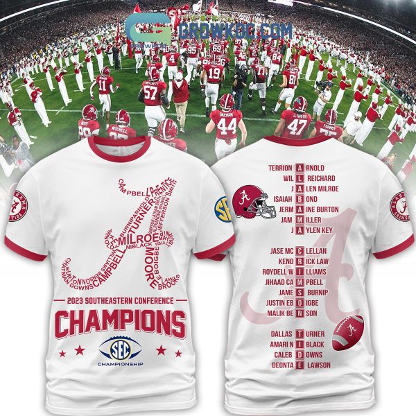 Alabama Crimson Tide 2023 SEC Championship Hoodie Shirts White Version