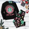 Texas Longhorns Grinch Drink Starbucks Fleece Pajamas Set Long Sleeve