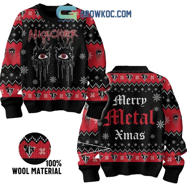 Alice Cooper Merry Metal Christmas Ugly Sweater