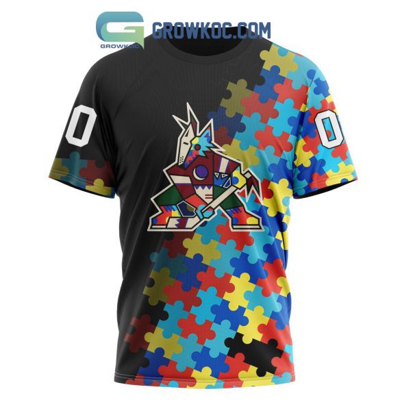 Arizona Coyotes Puzzle Design Autism Awareness Personalized Hoodie Shirts