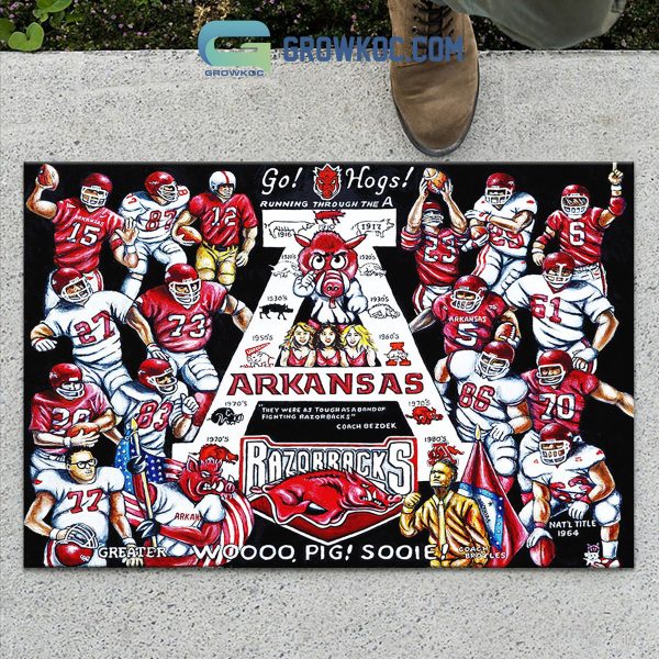 Arkansas Razorbacks Football History Legend Doormat