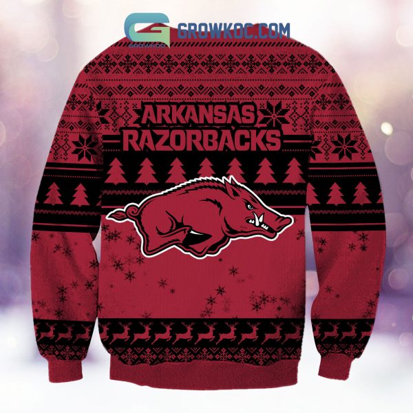 Arkansas Razorbacks Grinch NCAA Christmas Ugly Sweater