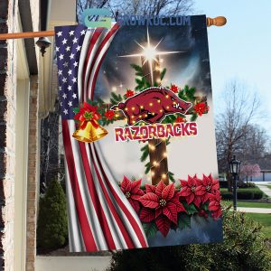 Arkansas Razorbacks NCAA Jesus Christmas House Garden Flags