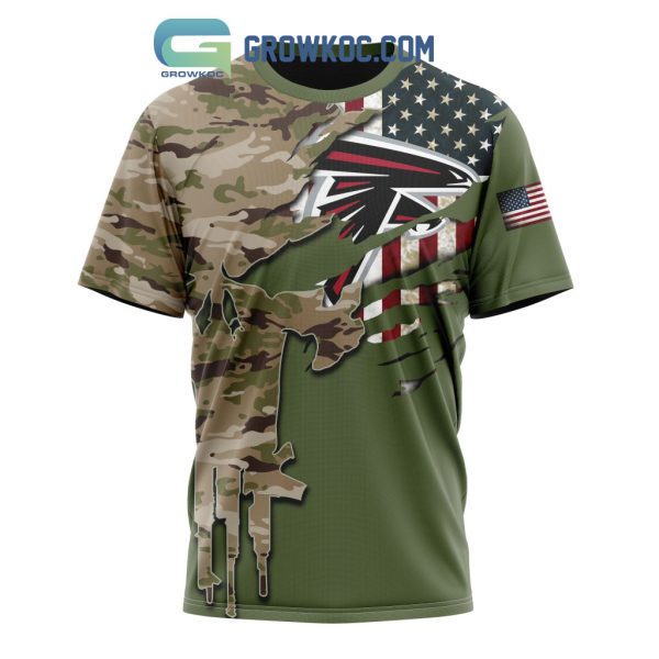 Atlanta Falcons Personalized Veterans Camo Hoodie Shirt