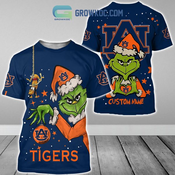 Auburn Tigers Grinch Christmas Personalized NCAA Hoodie Shirts