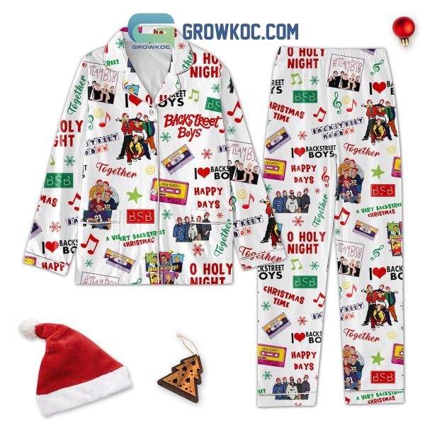 Backstreet Boys A Very Backstreet Christmas Happy Holiday Polyester Pajamas Set
