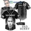 Bad Bunny The Most Wanted Tour Personalized Baseball Jersey