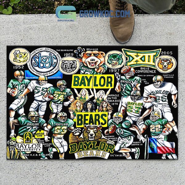 Baylor Bears Football History Legend Doormat
