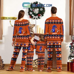 Boise State Broncos NCAA Team Christmas Personalized Long Sleeve Pajamas Set