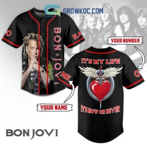 Bon Jovi It's Now Or Never Personalized Baseball Jersey