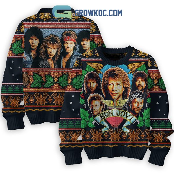 Bon Jovi Rock Band Christmas Ugly Sweater