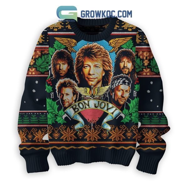 Bon Jovi Rock Band Christmas Ugly Sweater