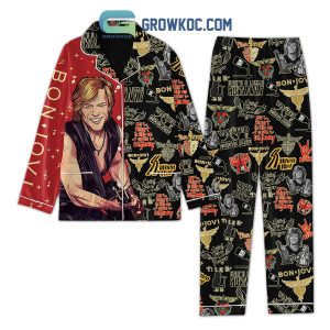 Bon Jovi Rock Give Love A Bad Name Polyester Pajamas Set