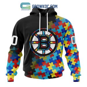 Boston Bruins Puzzle Design Autism Awareness Personalized Hoodie Shirts