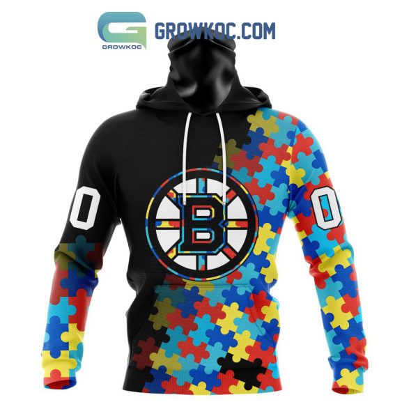 Boston Bruins Puzzle Design Autism Awareness Personalized Hoodie Shirts