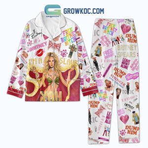 Britney Spears Free Britney Dump Him Polyester Pajamas Set