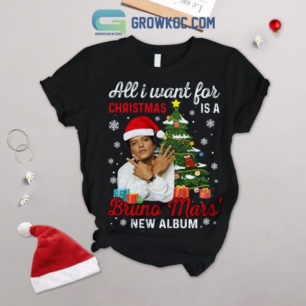 Bruno Mars New Album For Christmas Fleece Pajamas Set