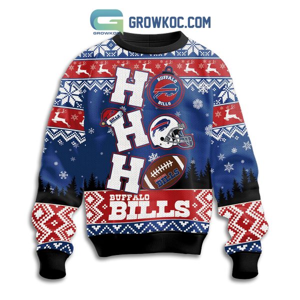 Buffalo Bills Ho Ho Ho Personalized Christmas Ugly Sweater