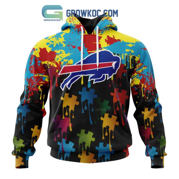 Buffalo Bills Personalized Autism Awareness Puzzle Painting Hoodie Shirts