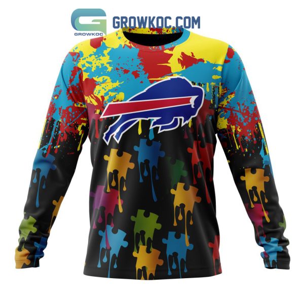 Buffalo Bills Personalized Autism Awareness Puzzle Painting Hoodie Shirts