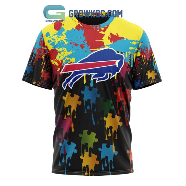 Buffalo Bills Personalized Autism Awareness Puzzle Painting Hoodie Shirts