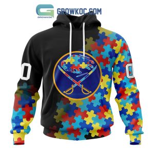 Buffalo Sabres Puzzle Design Autism Awareness Personalized Hoodie Shirts