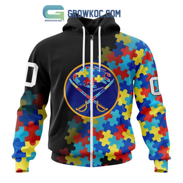 Buffalo Sabres Puzzle Design Autism Awareness Personalized Hoodie Shirts